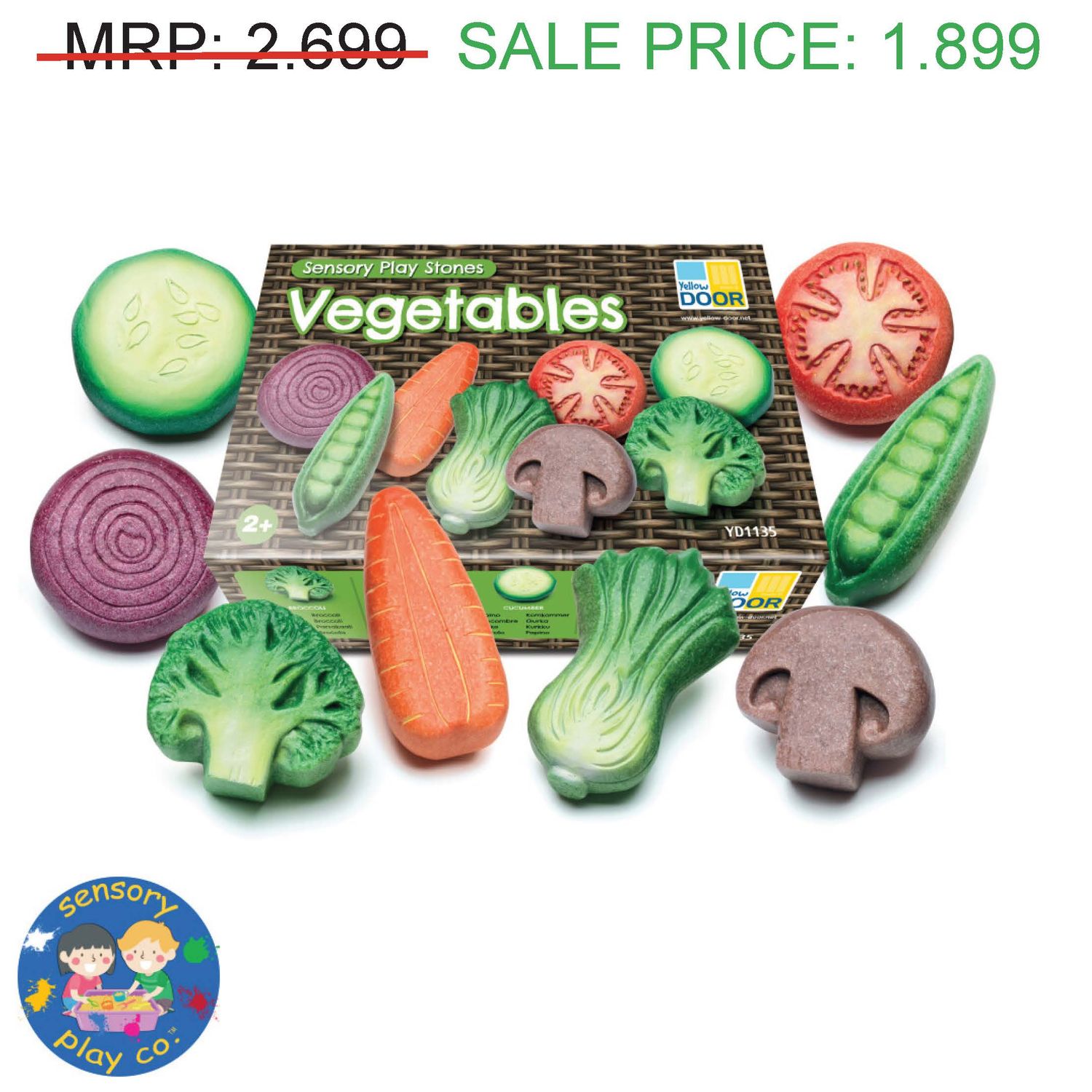 Sensory Stones - Vegetables (Set of 8)