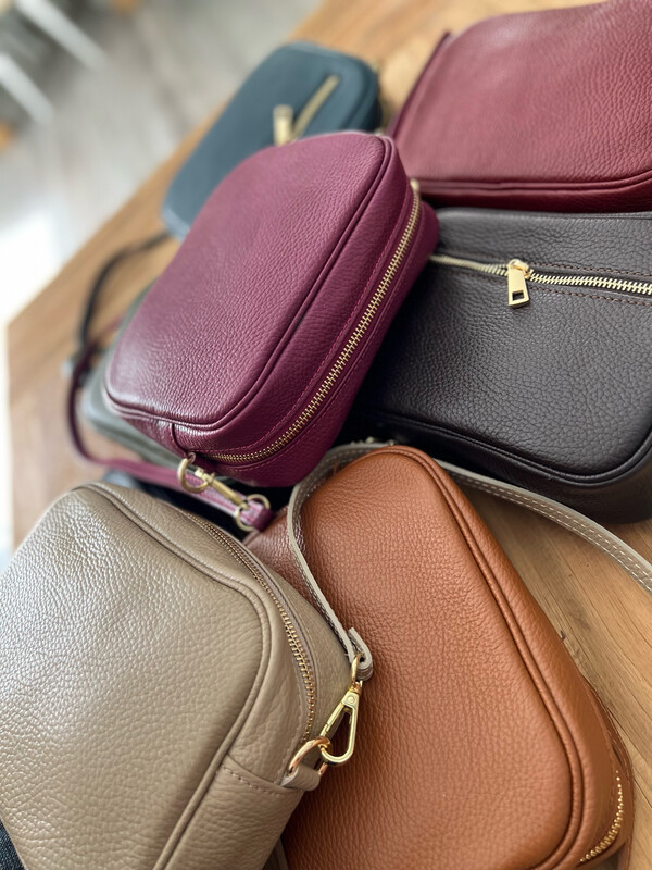 Bolso piel cremallera