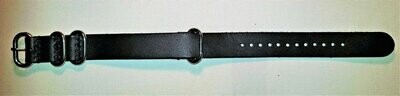 Black Leather NATO style one size Wristband
(Strap Only - does not include Token)