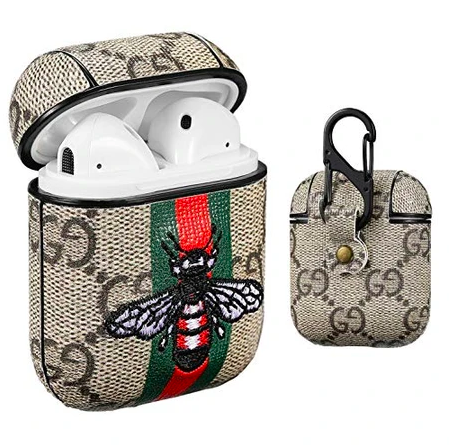 Gucci style Airpods case for Men Woman Unisex Aipods Gen 1 & 2 (Bee)