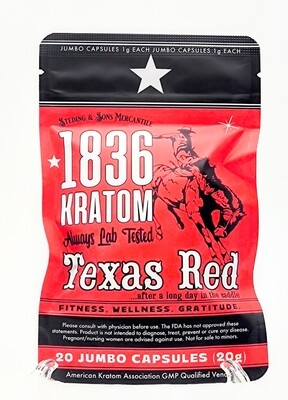 Jumbo Capsules - Texas Red - 4 Sizes!