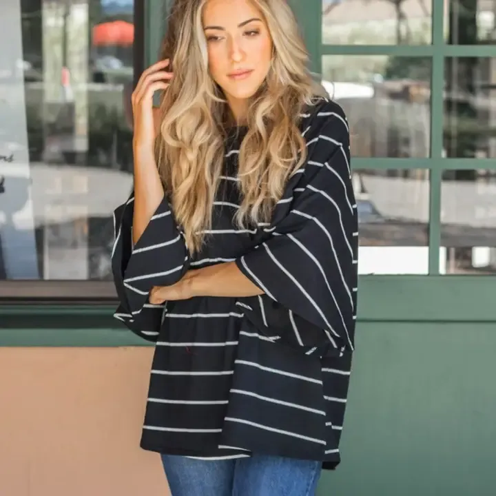 Blkbellsleevestriped