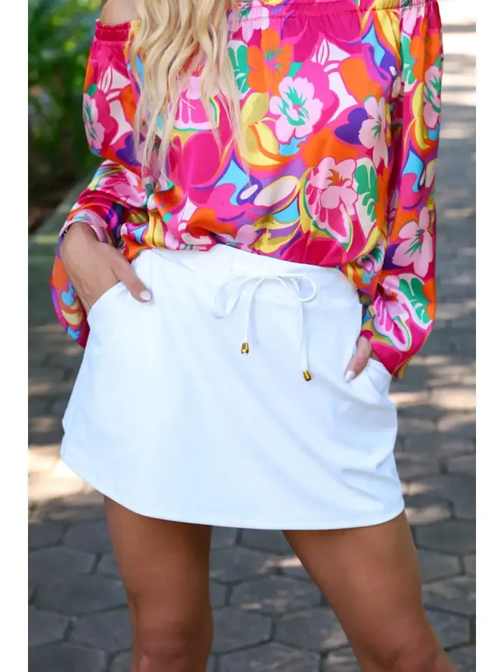 white skort