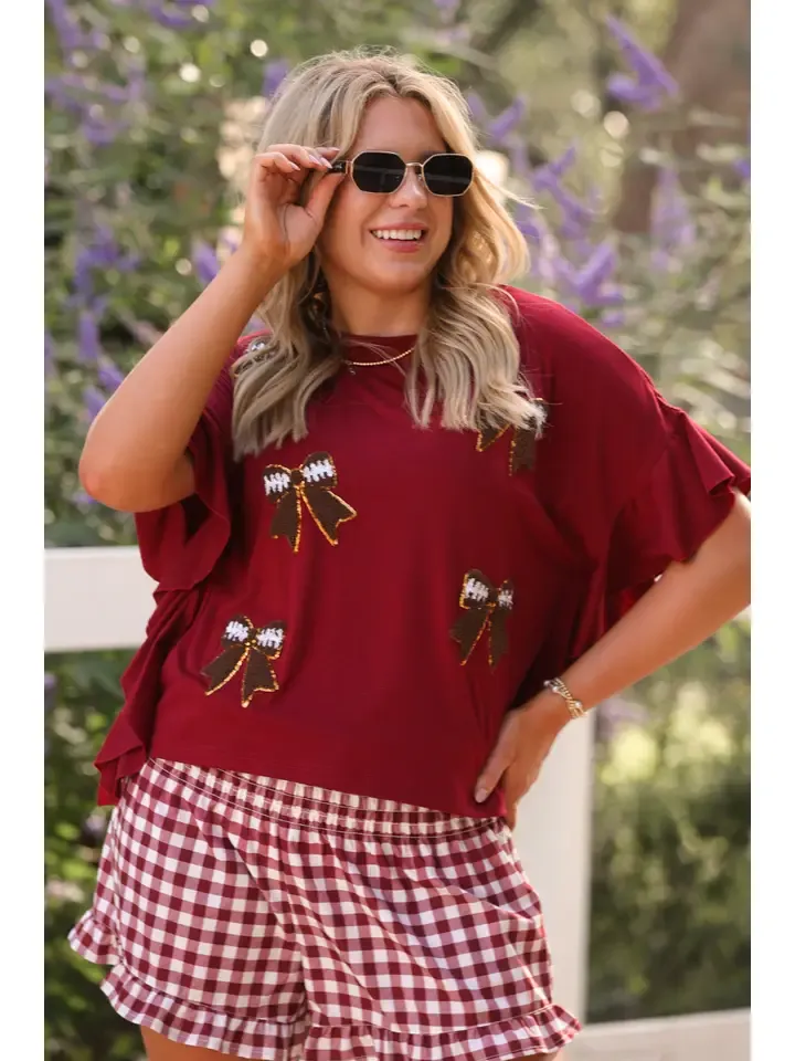 Sideline Sparkle maroon