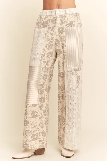 DP40406floral/stripe