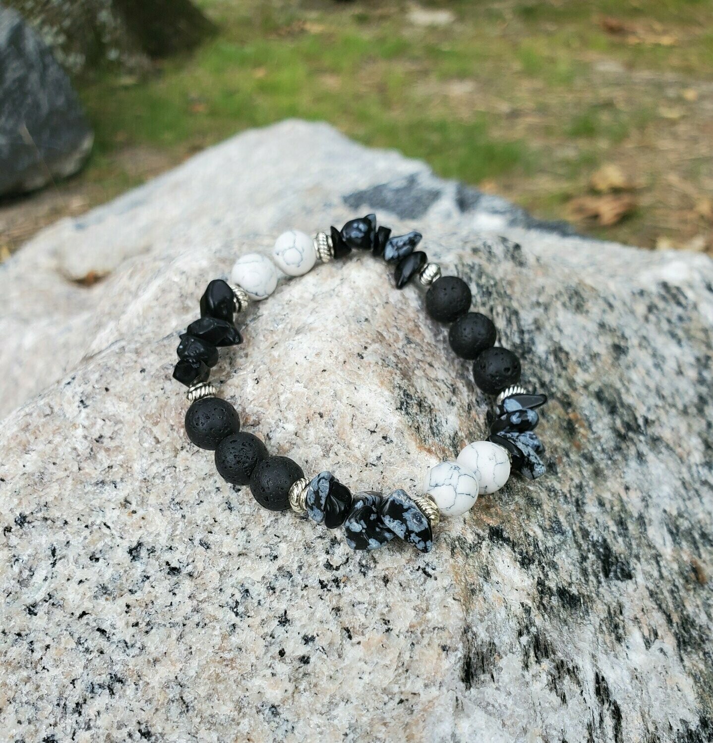 Black Obsidian & Howlite