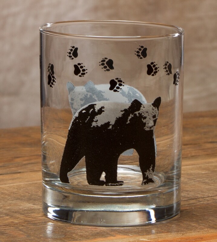 14oz whiskey, set of 4, bear