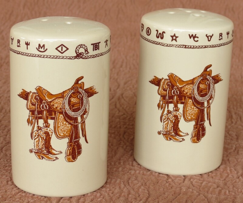 Salt &amp; pepper shaker boots &amp; saddle