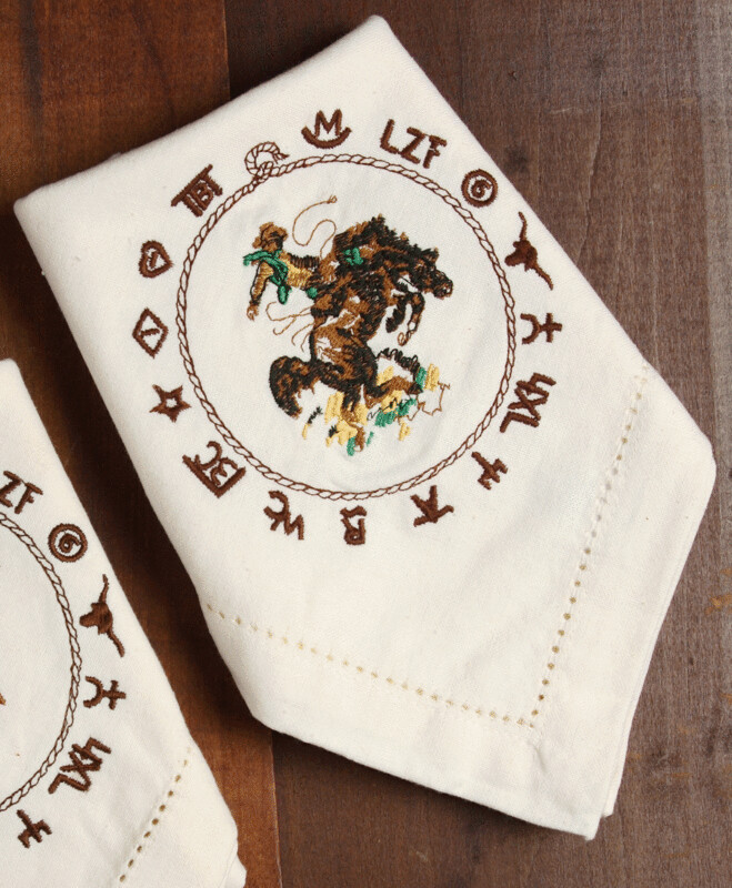 Napkins, 4 pieces, bronco