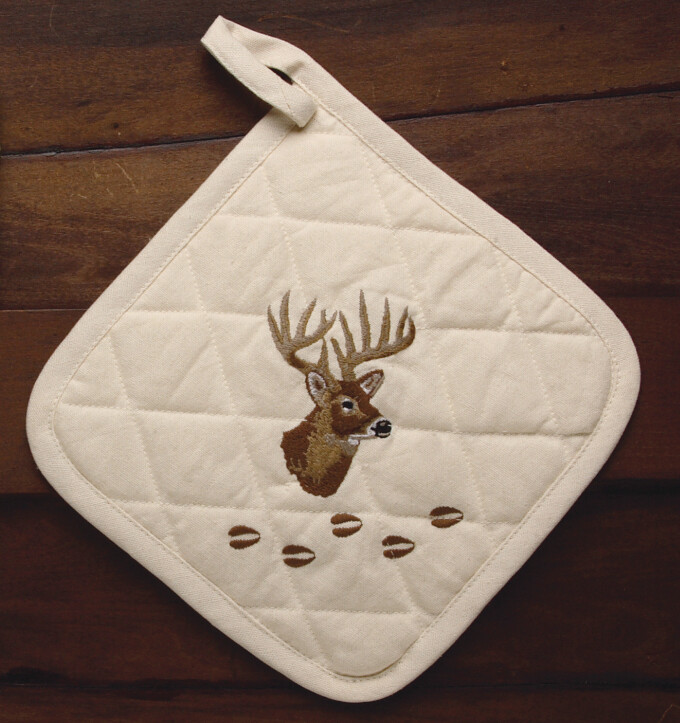 Pot holder, 2 pieces, deer