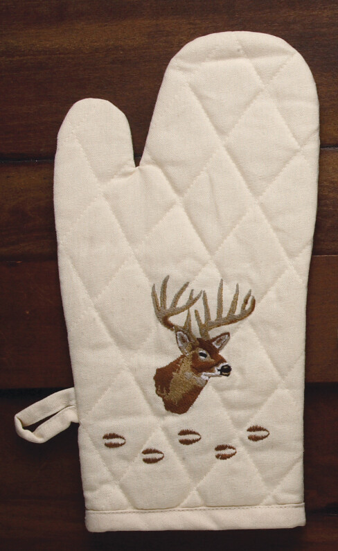 Oven mitts, 2 pieces, deer