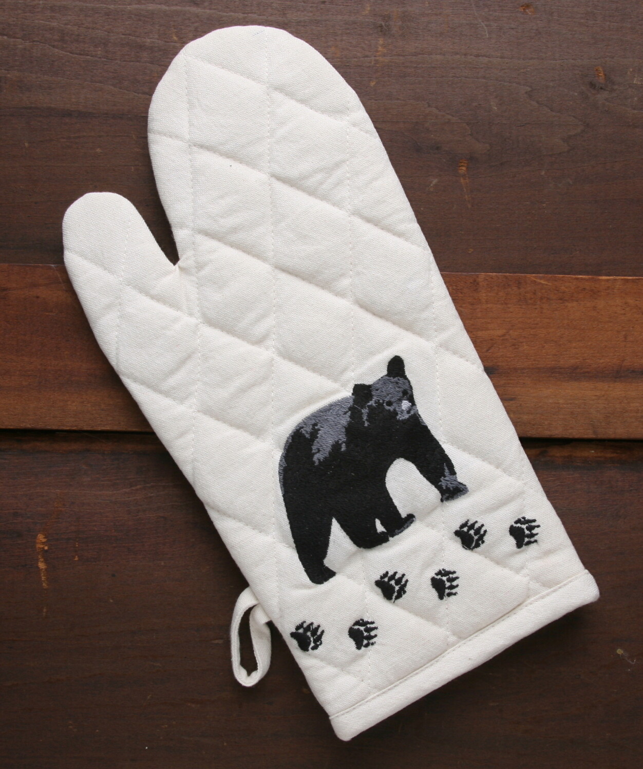 Oven mitts, 2 pieces, bear