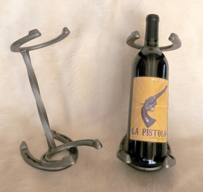 Horseshoe bottle holder