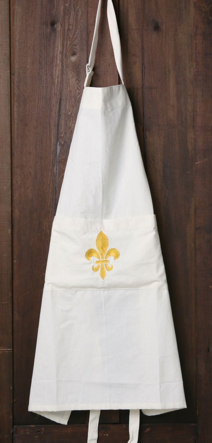 Apron fleur de lis gold
