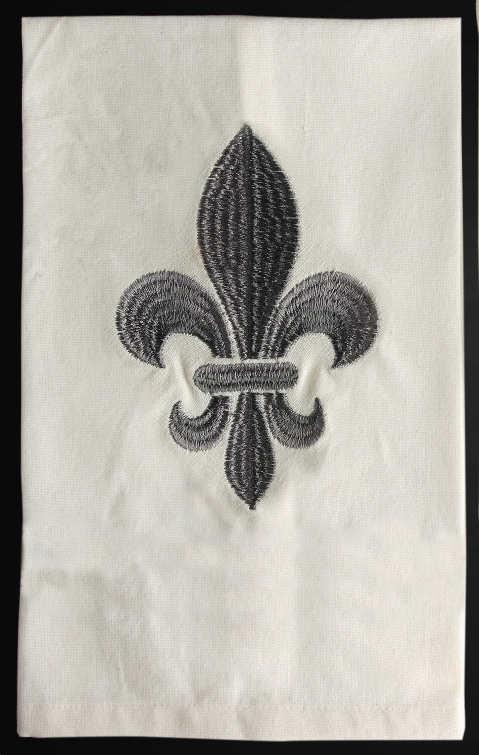 Kitchen towels fleur de lis gray, set of 4