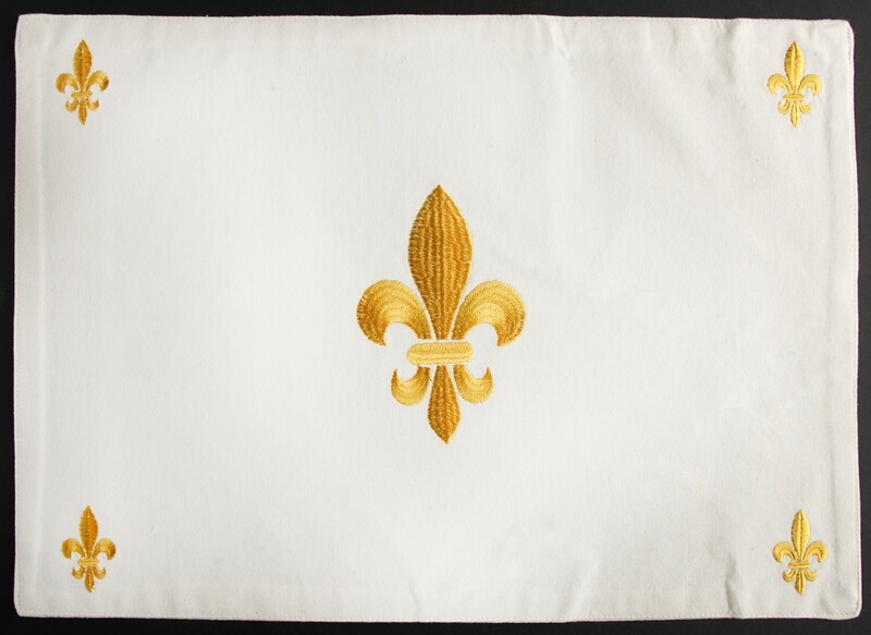 Placemat fleur de lis gold, set of 4