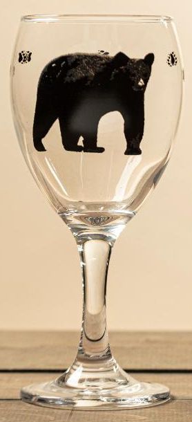 12oz wine, set of 4, bear