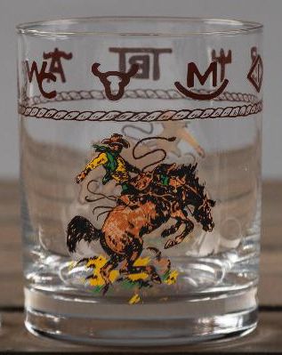 14oz whiskey, set of 4, bronco