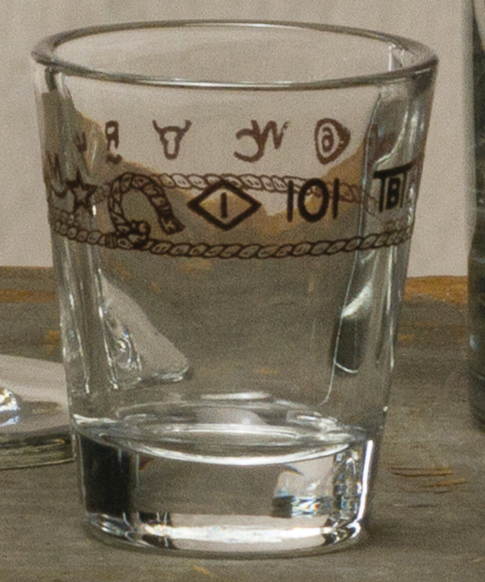 western shot glass