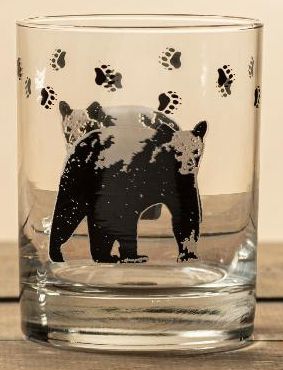 Bear whiskey  glass