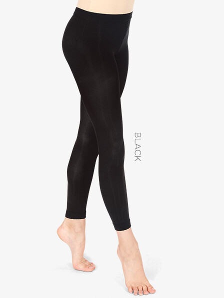 Adult Black Footless Tights