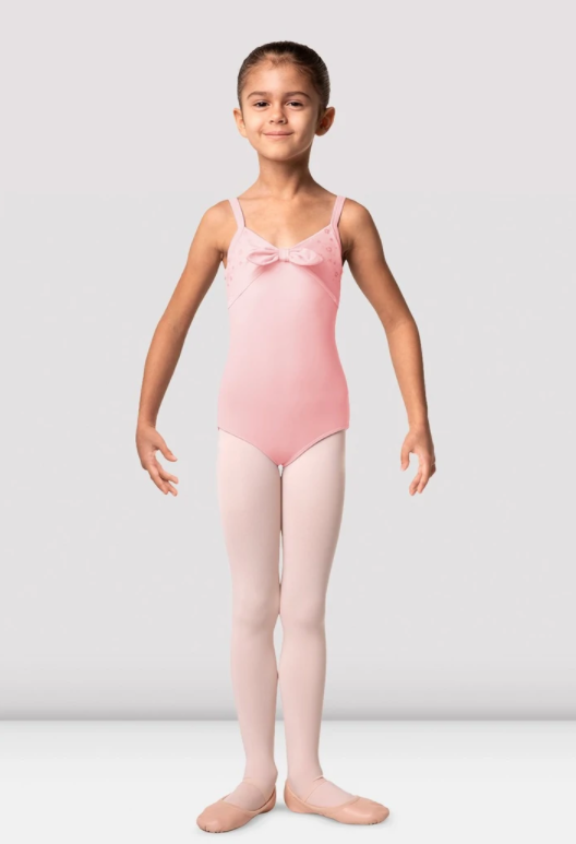 **Sale** Mirella | Flower Bow Leotard | Pink | Child Large (10-12)