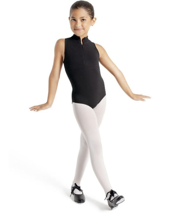 Capezio | Zip Front Sparkle Back Leotard | Black | Toddler (2-4)