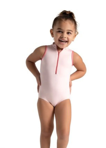Capezio | Zip Front Leotard | Pink | Child Large (10-12)