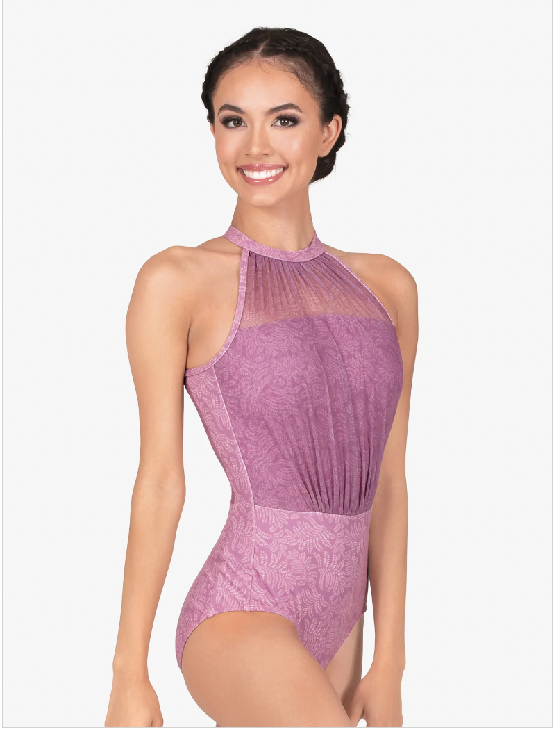 Baltogs | Mesh Keyhole Leotard | Mauve | Adult Small