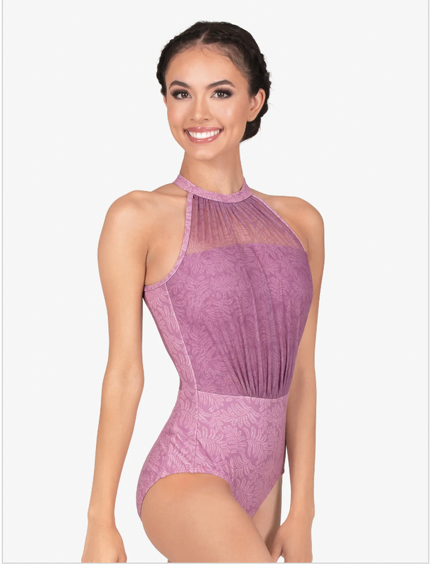 Baltogs | Mesh Keyhole Leotard | Mauve | Adult Small
