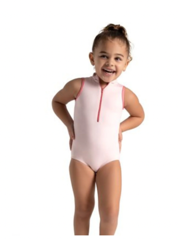 Capezio | Zip Front Leotard | Pink |  Child Intermediate (6x-7)