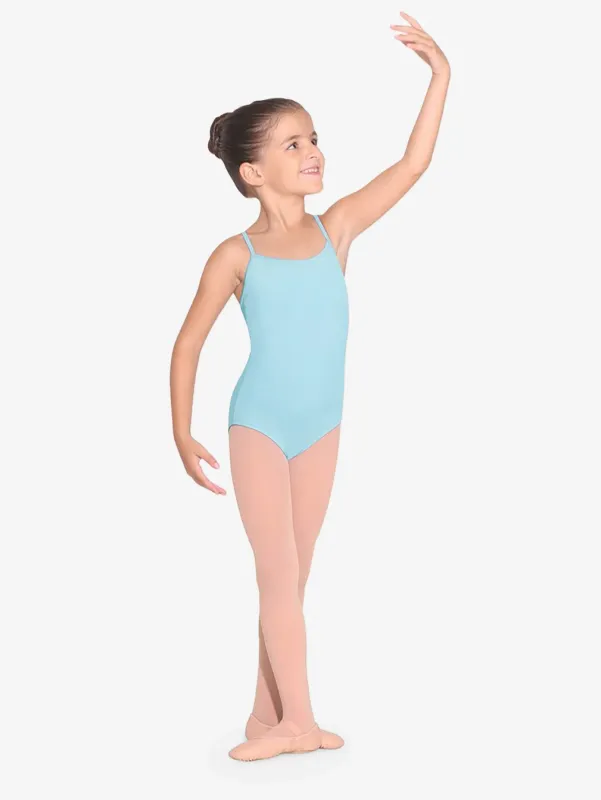 Basic Spaghetti Strap Leotard - Child Large Child, Spaghetti Strap Leotard: Light Blue