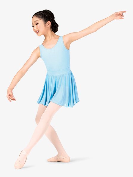 Basic Tank Leotard - Child Medium  (8-10), Basic Tank Leotard: Light Blue