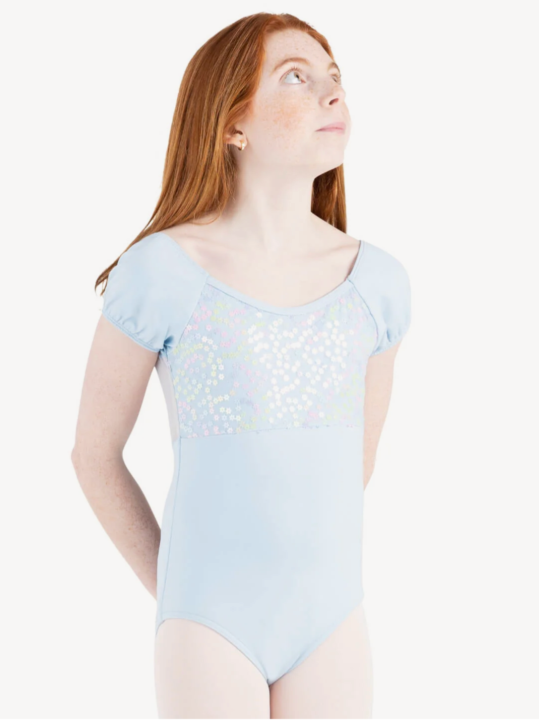 Capezio | Lotus Cap Sleeve Leotard | Light Blue | Child X-Small (2-4)