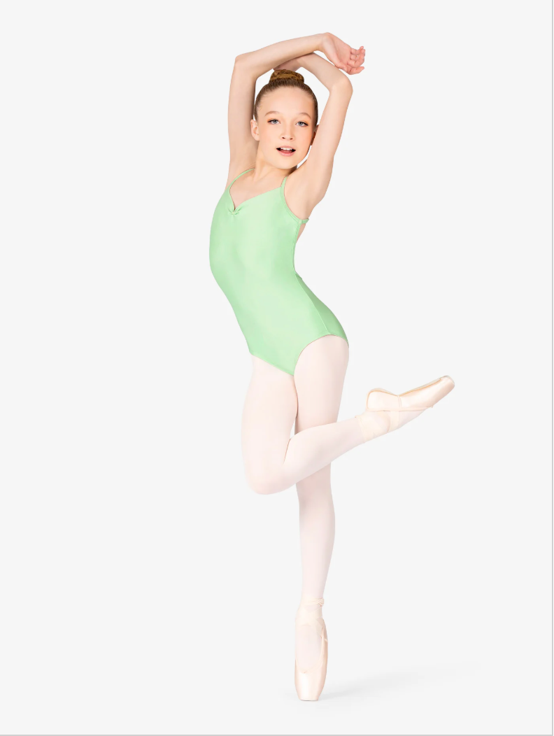 Mariia | Spaghetti Strap Leotard | Mint | Child Large (10-12)