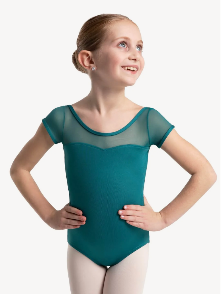 Capezio | Mesh Yoke Leotard | Indigo | Child Extra Small (2-4)