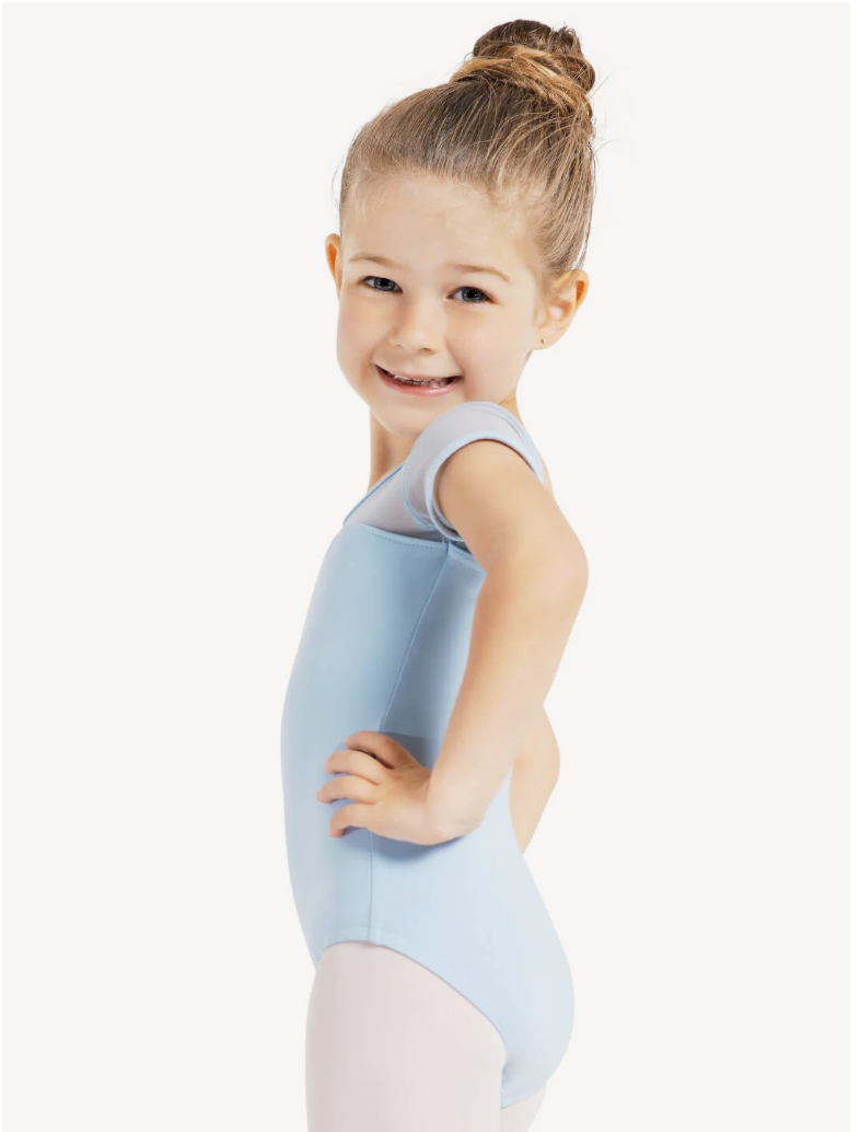 Capezio | Mesh Yoke Leotard | Light Blue | Child Extra Small (2-4)