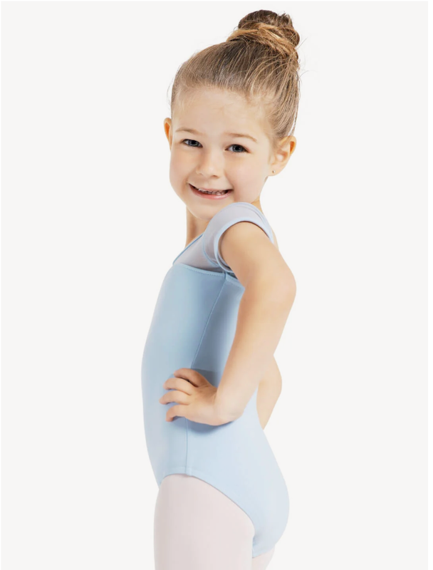 Capezio | Mesh Yoke Leotard | Light Blue | Child Extra Small (2-4)
