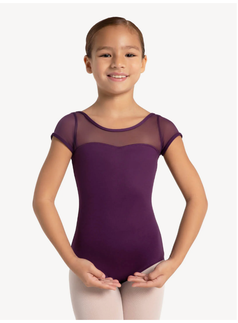 Capezio | Mesh Yoke Leotard | Purple | Child Extra Small (2-4)