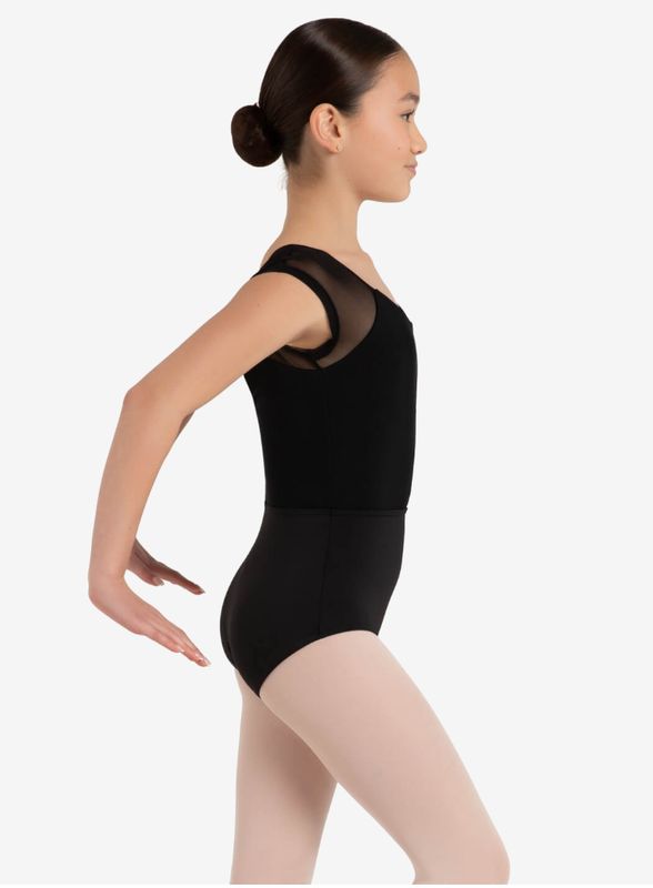 Capezio | Rainbow Cap Sleeve Leotard | Black | Child Small (4-6)