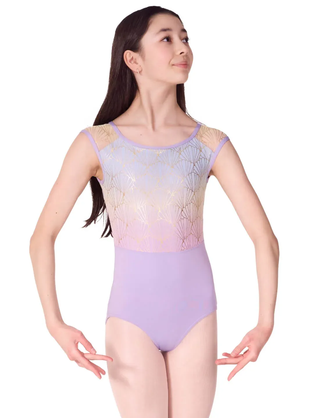 Capezio-cap Sleeve- Pearl- Lavander- Intermedate Child