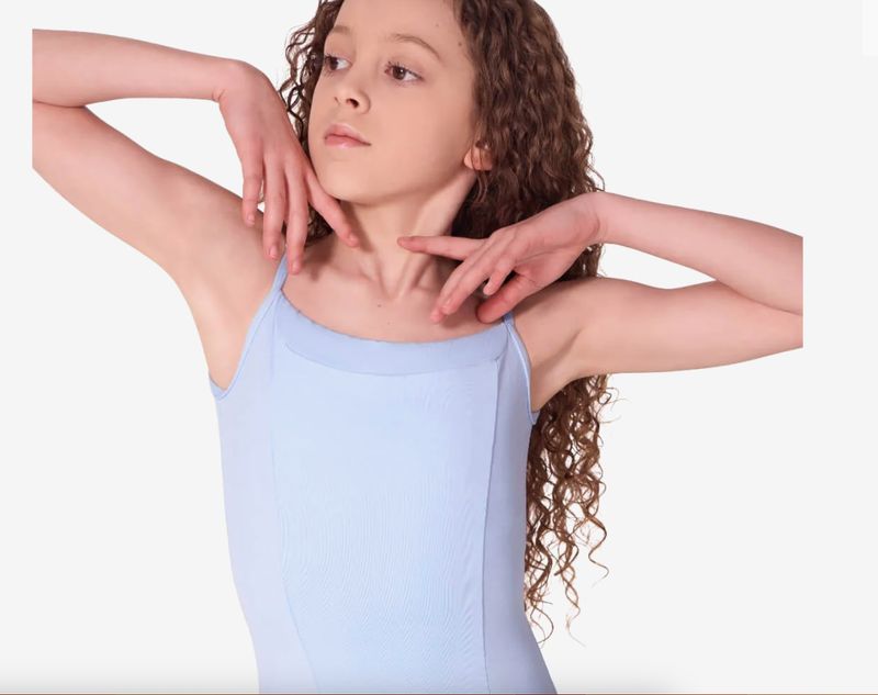 Capezio Cami Adjustable Fully Lined - Light Blue-  Small Adult