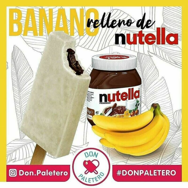 Banano rellena de Nutella
