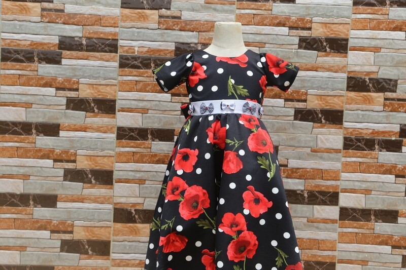 Black Dress with Roses