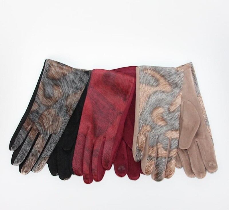 Gants imprimés motifs animaliers