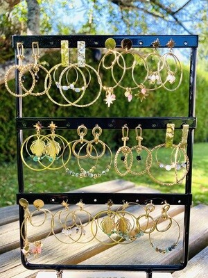 Créoles Paris fantaisie boucles d’oreilles