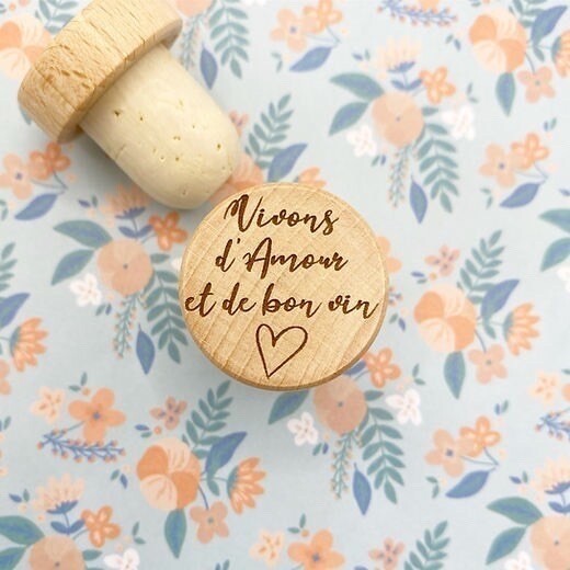 Bouchon "Vivons d'amour et de bon vin"