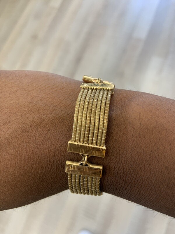 Bracelet large or végétal