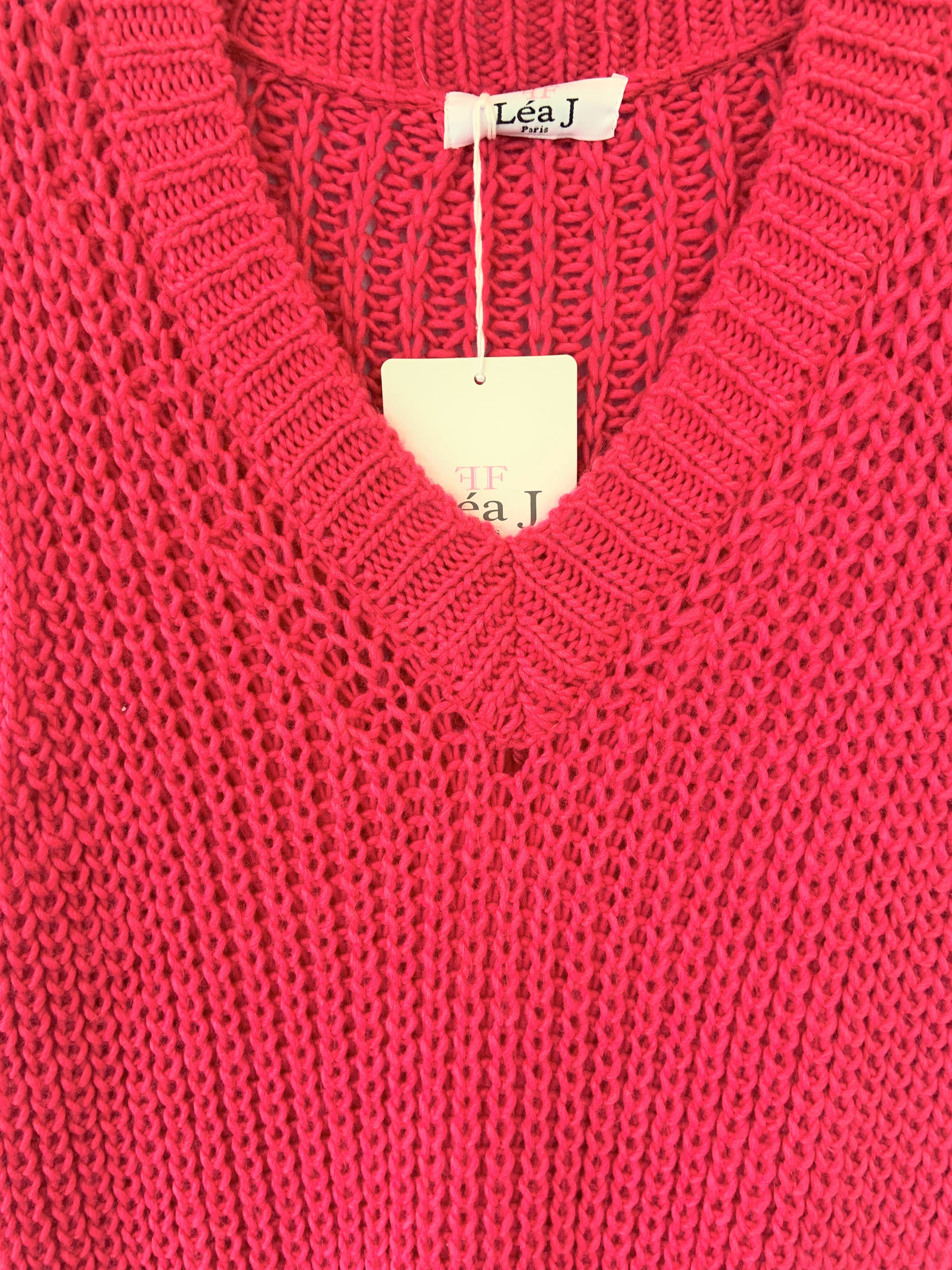 Pull rose sans manche Zora T.U