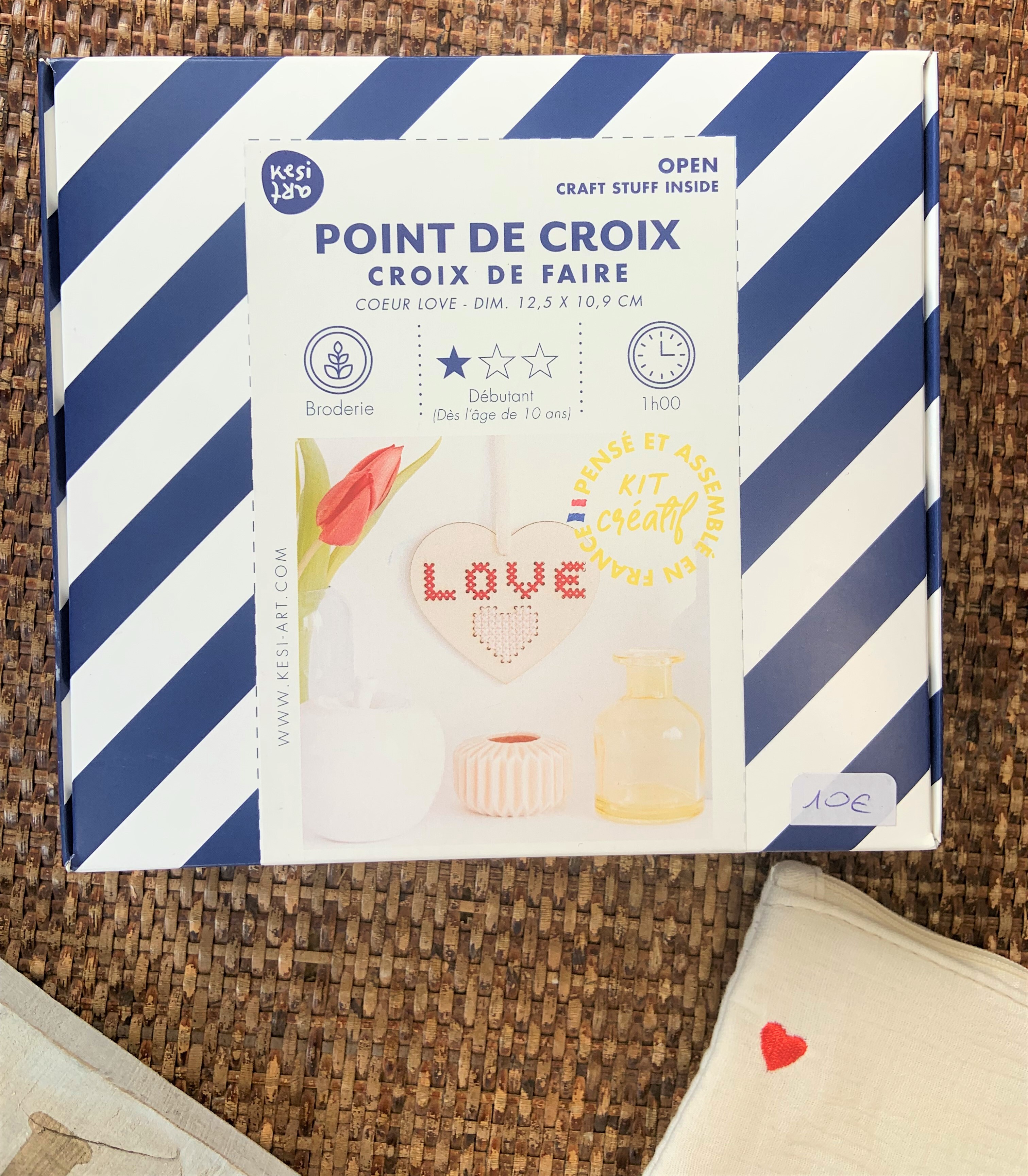 Kit Point de croix cœur